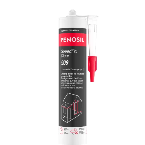 Elastingi kaučiukiniai klijai PENOSIL SpeedFix Clear 909 Elastingi kaučiukiniai klijai PENOSIL SpeedFix Clear 909