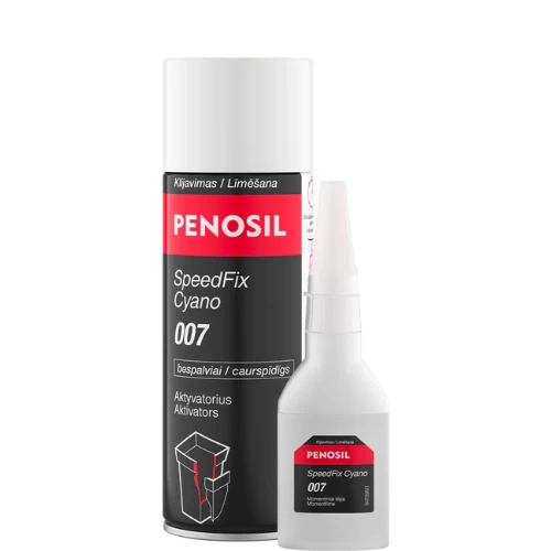 Momentinio sukibimo klijų rinkinys PENOSIL SpeedFix Cyano 007 Momentinio sukibimo klijų rinkinys PENOSIL SpeedFix Cyano 007