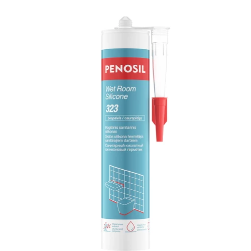 Rūgštinis sanitarinis silikonas PENOSIL Wet Room Silicone 323/323c Rūgštinis sanitarinis silikonas PENOSIL Wet Room Silicone 323/323c