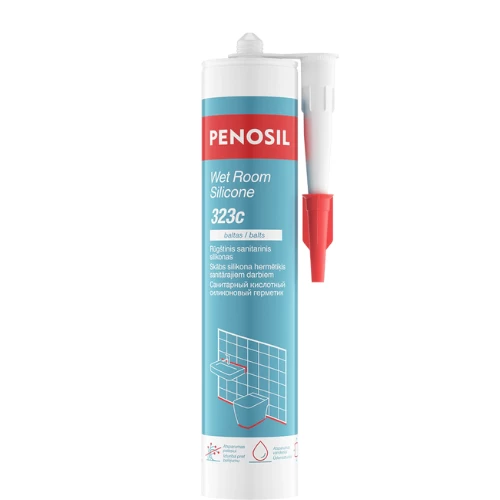 Rūgštinis sanitarinis silikonas PENOSIL Wet Room Silicone 323/323c Rūgštinis sanitarinis silikonas PENOSIL Wet Room Silicone 323/323c