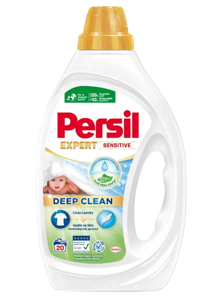 persil Deep Clean Expert Sensitive Skalbimo Gelis Baltiems Audiniams, 900 Ml