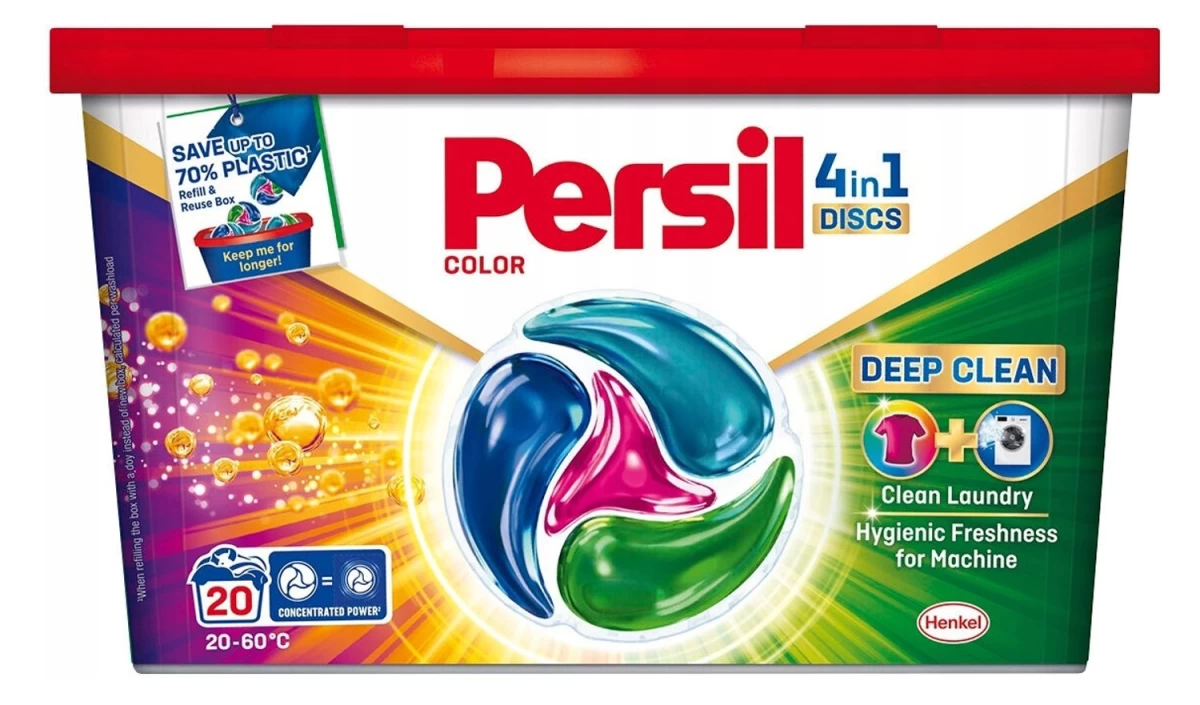 persil Discs Color 4in1 Skalbimo Kapsulės, 20 Pakuočių
