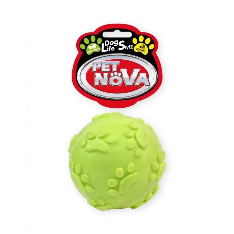 PET NOVA TPR kamuoliukas su garsu 6cm 3vnt, SOUNDBALL-YL