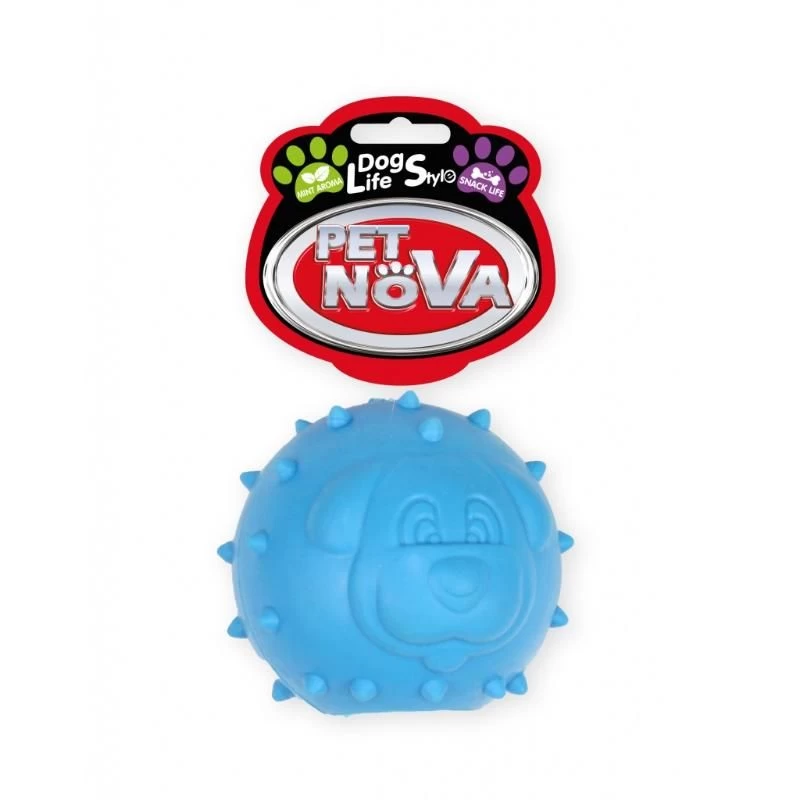 PET NOVA TPR kamuolys skanėstams 6.5cm 3vnt, SNACKBALLDOG-BL