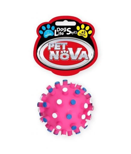 PET NOVA žaislas cypiantis spygliuotas kamuolys 7cm 2vnt, VIN-DENTBALL-S