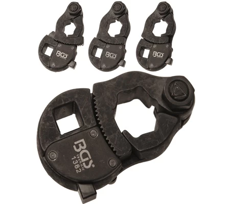 Peteliškės tipo raktas su terkšliniu mechanizmu 3/8, 11 - 16 mm (1382)
