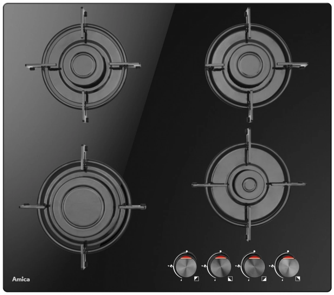 PGCD6100BoB Amic        gas on glass hob