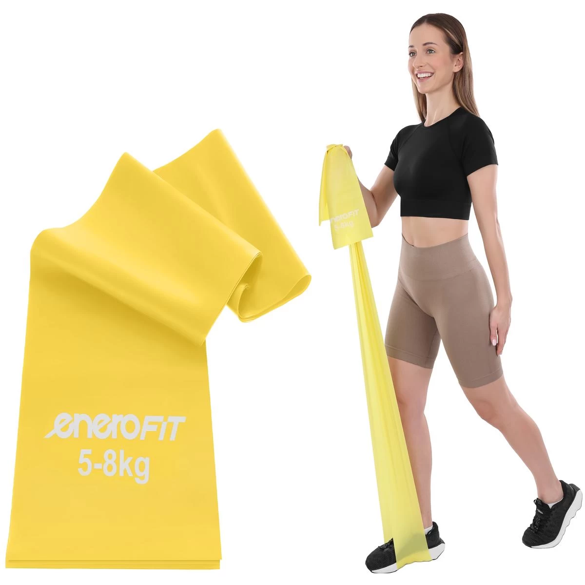Pilates Training Band 2000x150x0.25mm 5-8kg Geltonos Spalvos