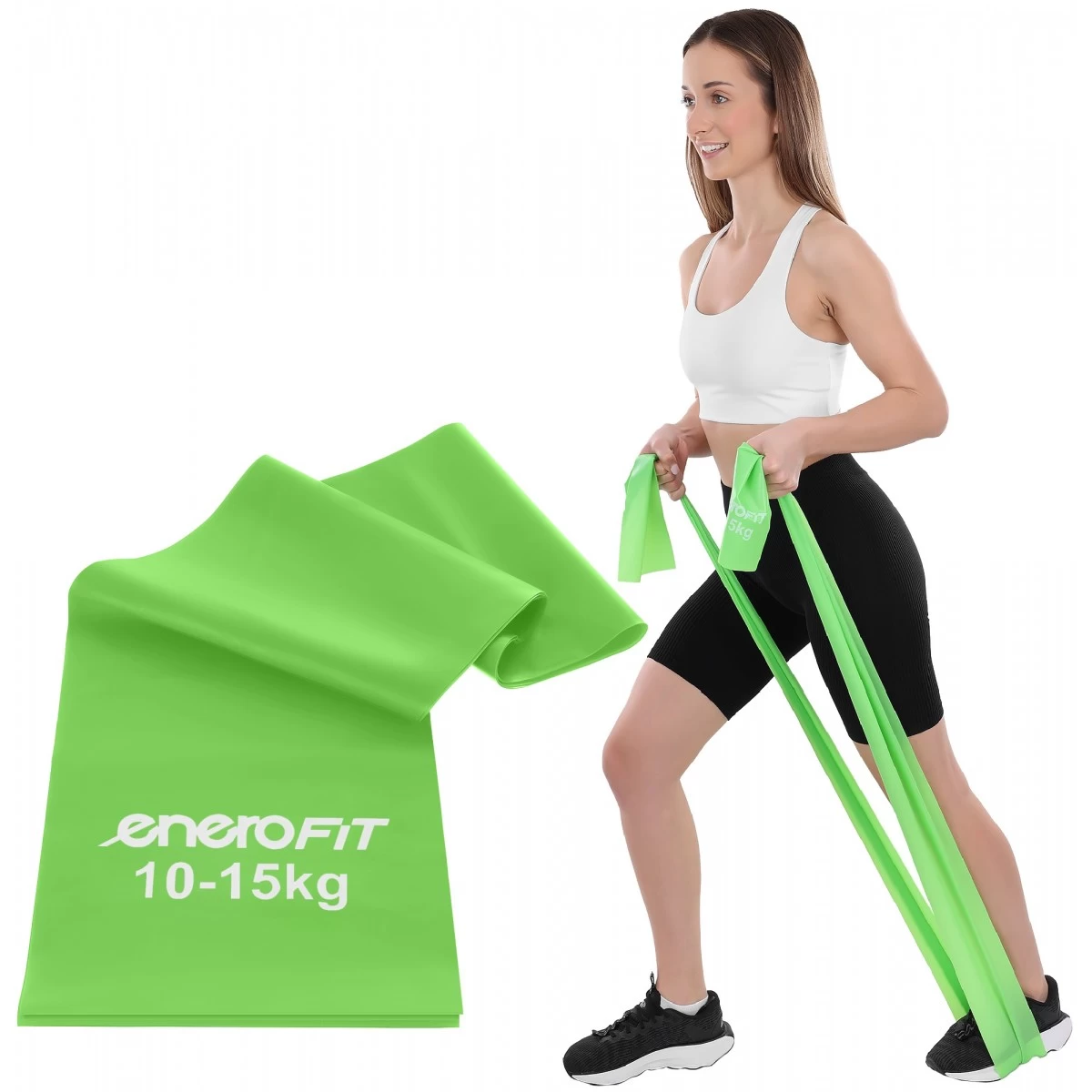 Pilates Training Band 2000x150x0.40mm 10-15kg Green