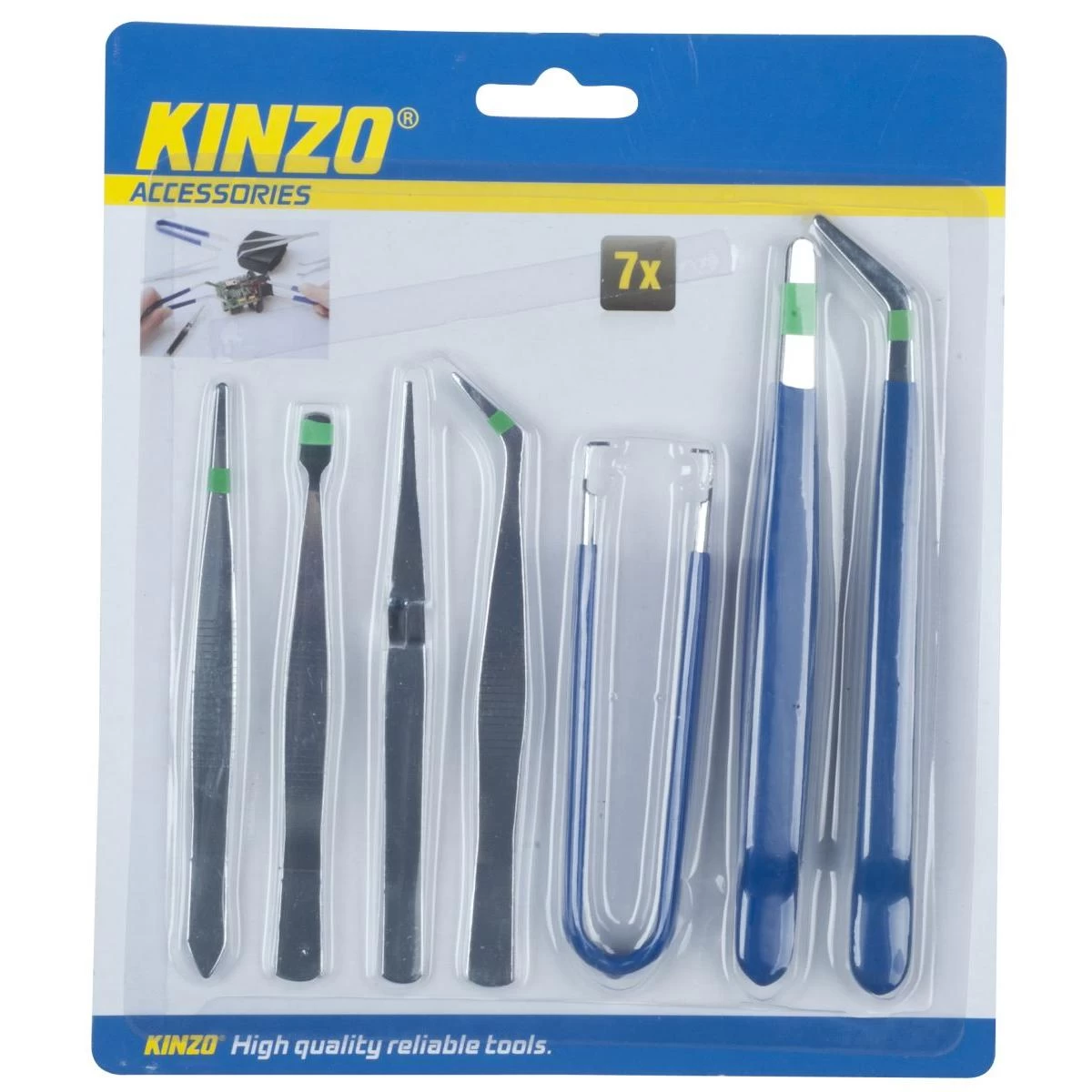 Pincetų Rinkinys, 7 Vnt., Kinzo
