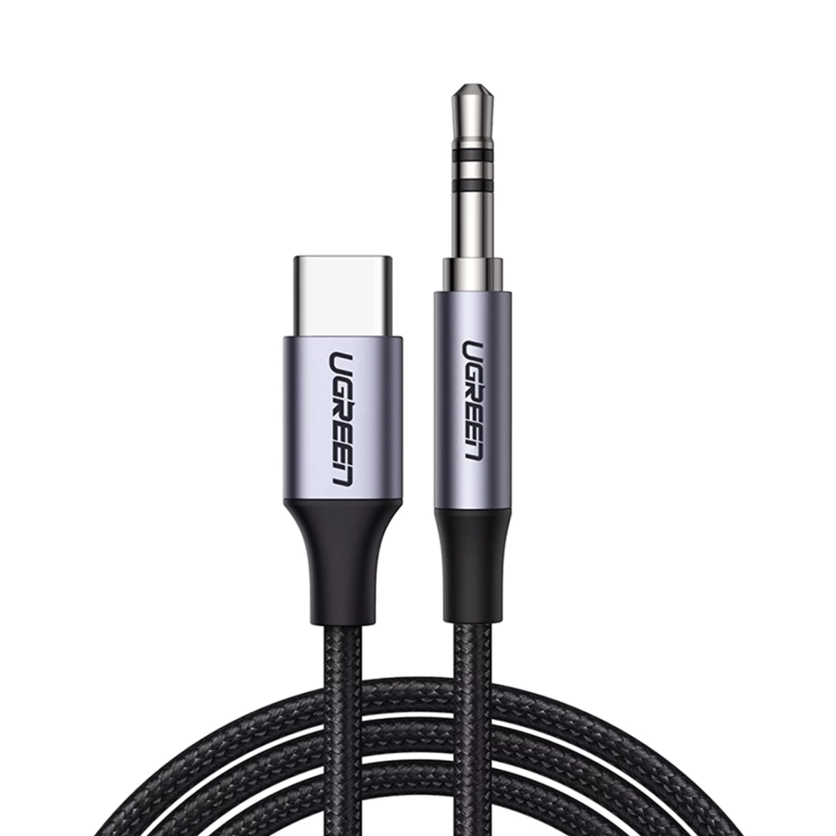 Pintas Garso Kabelis Usb-c - Mini Jack 3,5 Mm 1 M Pilkas