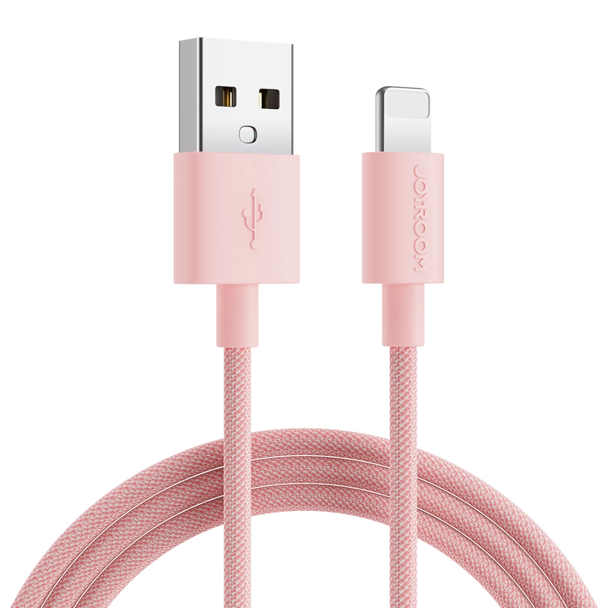 Pintas iphoneusb-a - lightning Laidas 2 M Pastelinės Rožinės Spalvos