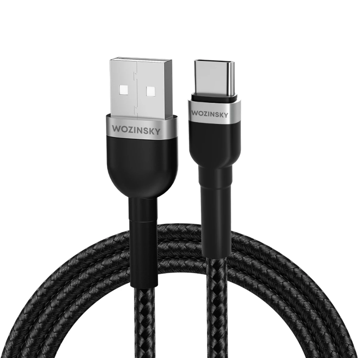 Pintas Kabelis Usb-a - Usb-c 2.4a 1 M Juodas