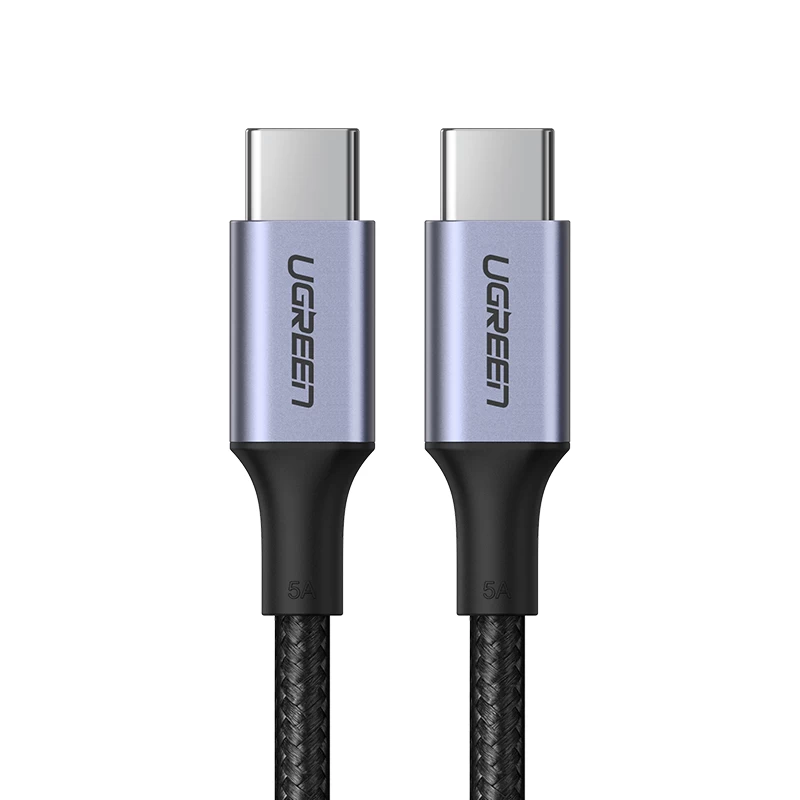 Pintas Usb-c Laidas 5a 480mbps 0,5 M Juodas/pilkas