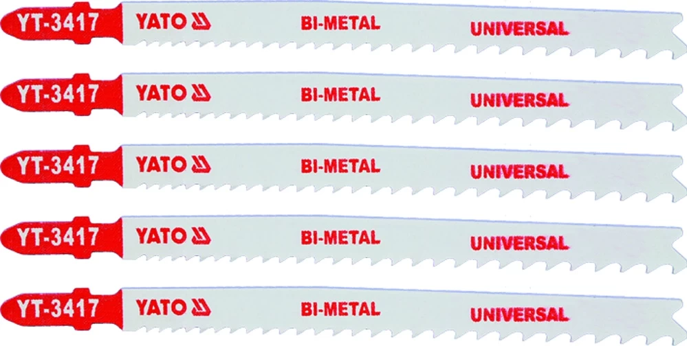 Pjūkliukai siaurapjūkliui 5vnt, 10~5TPI / 2.4~5.0mm (universalūs) (YT-3417)