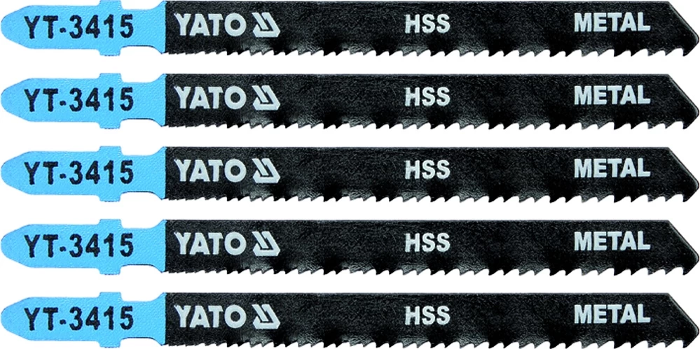 Pjūkliukai siaurapjūkliui 5vnt, 24~10TPI / 1.2 ~2.6mm (metalui, aliuminiui) (YT-3415)