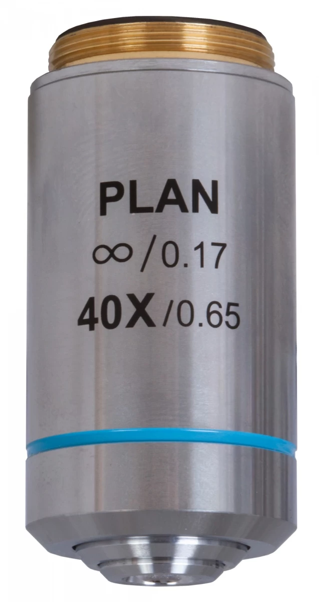 Planarinis-achromatinis Objektyvas Su Korekcija Iki Begalybės Levenhuk Med 40x