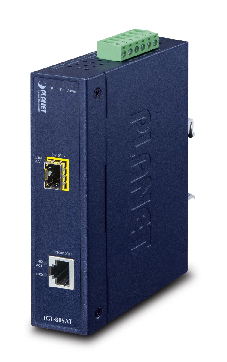 PLANET IGT-805AT Konwerter przem. RJ45&gt;SFP 1000mbit