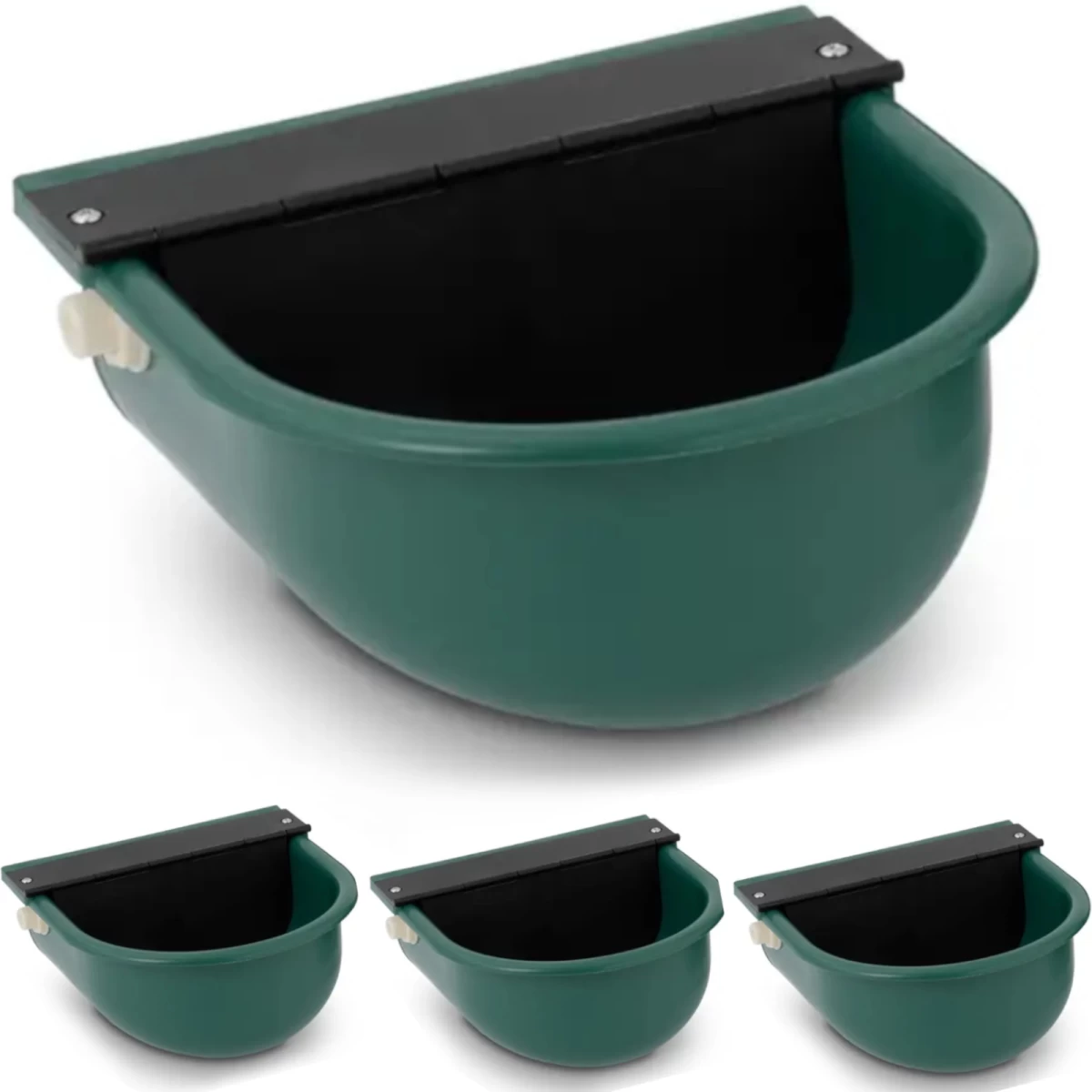 Plastikinė Galvijų Girdykla Su Vandens Jungtimi 2,8 L, žalia - 4 Vnt. Plastikinė Galvijų Girdykla Su Vandens Jungtimi 2,8 L, žalia - 4 Vnt.