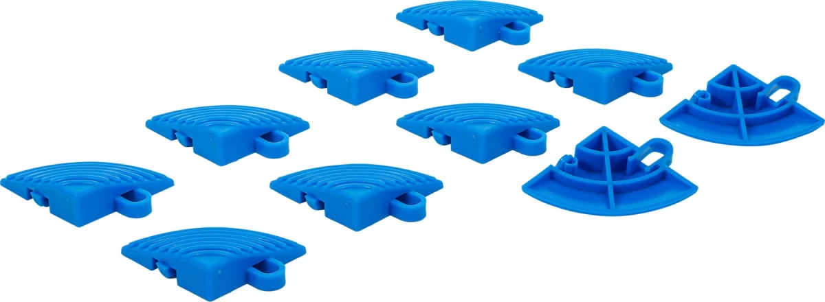 Plastikinės plytelės-kampinių elementų-komplektas | Paspaudimo sistema | 57 x 57 x 18 mm | 10 vnt. (74548)