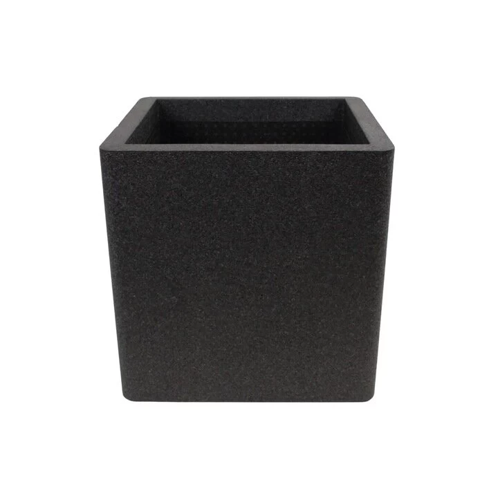 Plastikinis vazonas IQ Cube, 32x32x32cm  juoda sp.