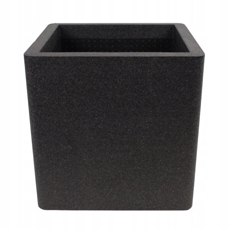 Plastikinis vazonas IQ Cube, 39x39x39cm juoda sp.