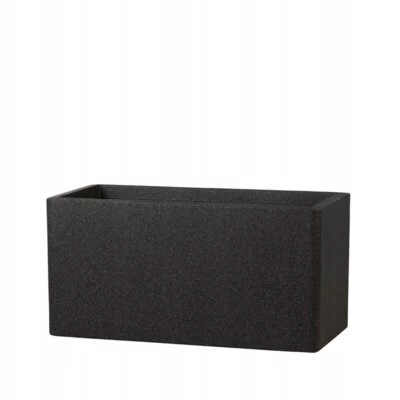 Plastikinis vazonas IQ Long Cube, 62x31cm juoda sp.