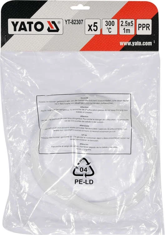 Plastiko suvirinimo juosta | polipropilenas (PPR) | 2.5X5 mm | 5х1m / 5 vnt. (YT-82307)