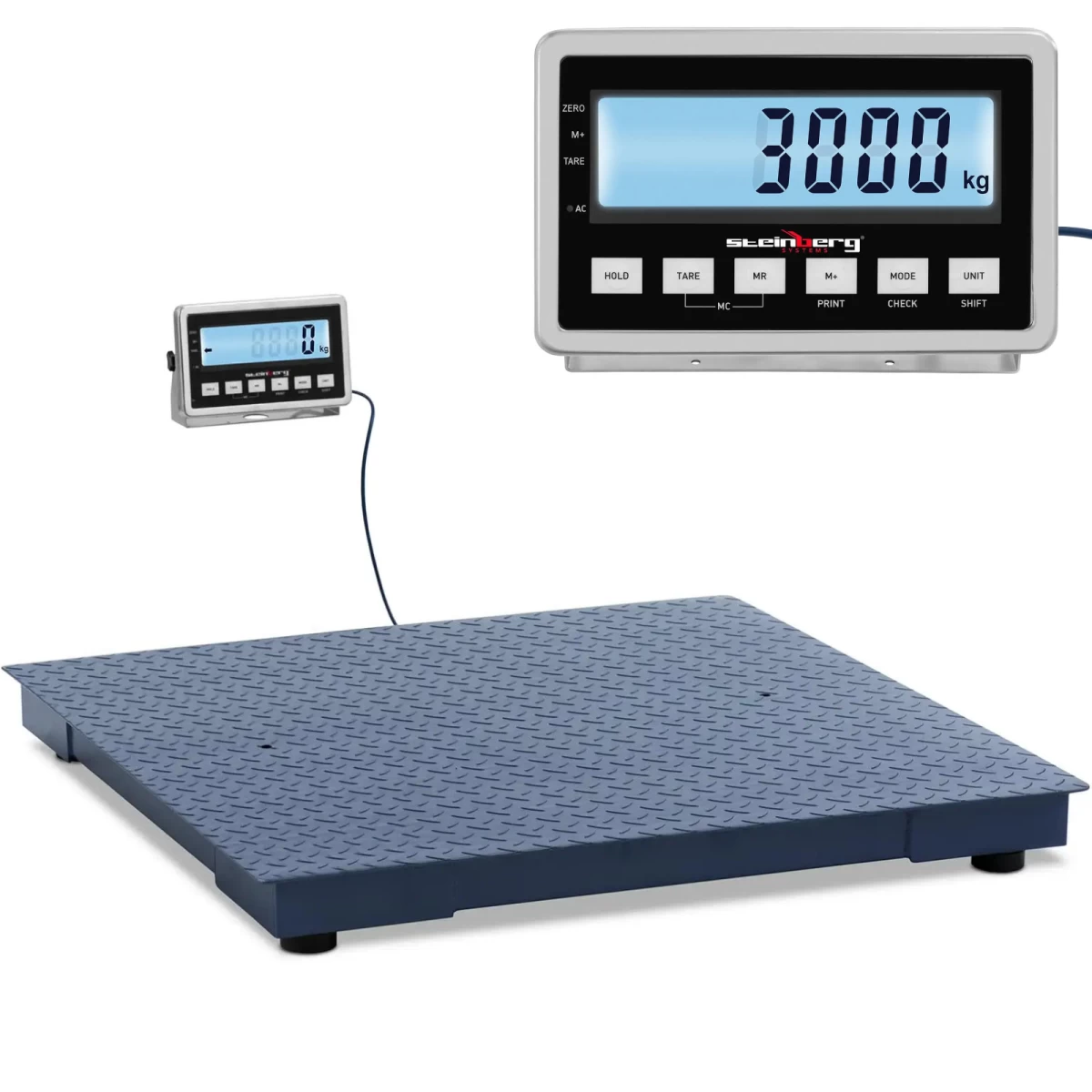 Platforminės Svarstyklės Lcd 100 X 100 Cm 3000 Kg / 1 Kg Platforminės Svarstyklės Lcd 100 X 100 Cm 3000 Kg / 1 Kg