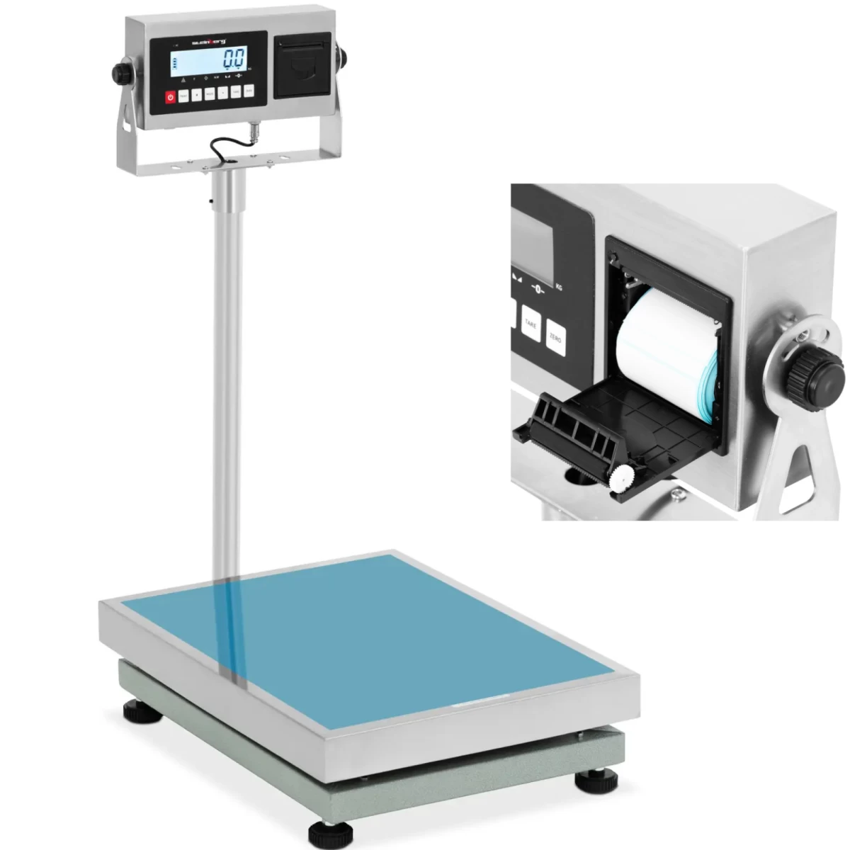 Platforminės Svarstyklės Su Lcd Etikečių Spausdintuvu 60 X 45 Cm 300 Kg / 10 G Platforminės Svarstyklės Su Lcd Etikečių Spausdintuvu 60 X 45 Cm 300 Kg / 10 G