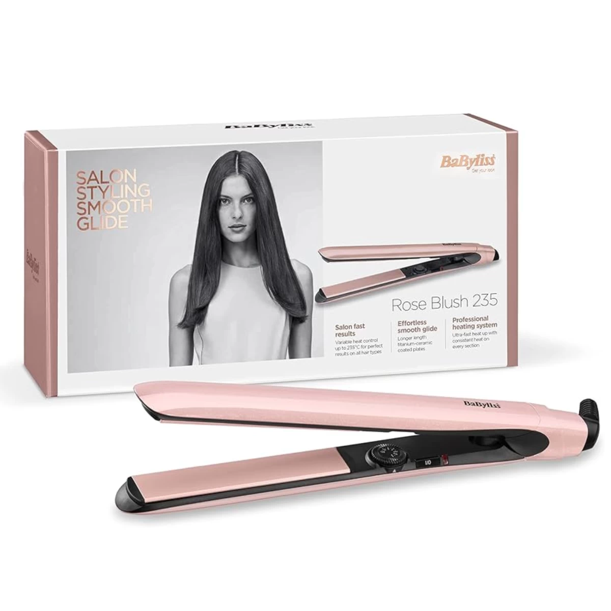 Plaukų tiesintuvas BaByliss Rose Blush 235 2498U