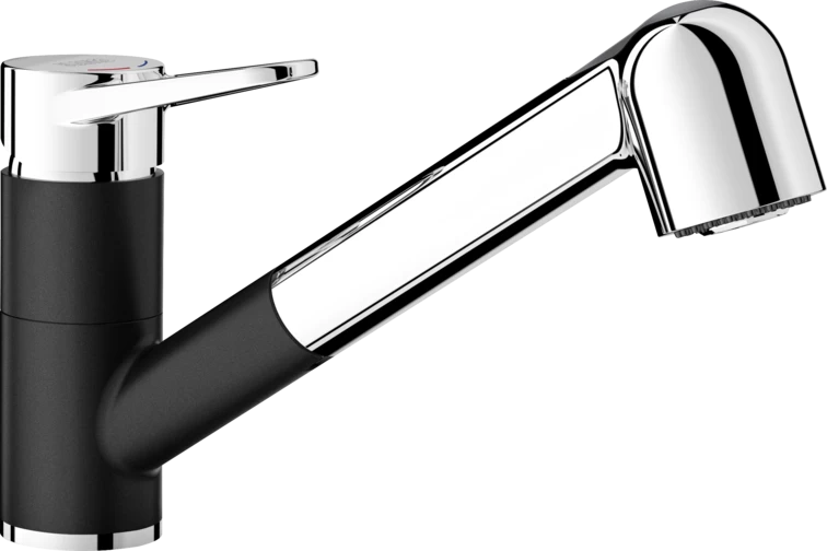 Plautuvės maišytuvas BLANCO WEGA-S II Juoda/chrome HD