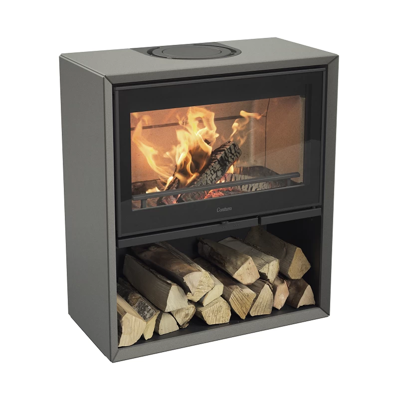 Plieninė krosnelė Nibe Contura 320AG, juoda, 5 - 9 kW