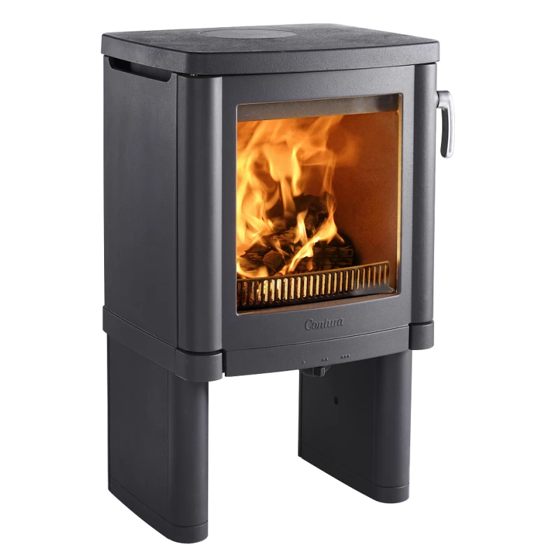 Plieninė krosnelė Nibe Contura 52, juoda, iki 5 kW