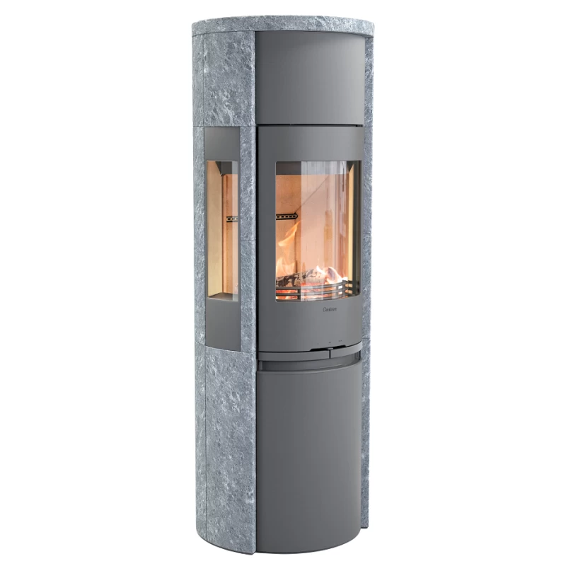 Plieninė krosnelė Nibe Contura 596T Style, pilka, 3 - 7 kW