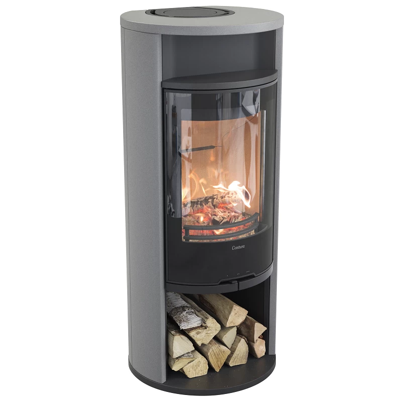 Plieninė krosnelė Nibe Contura 610:2 G AN Style, juoda, iki 9 kW