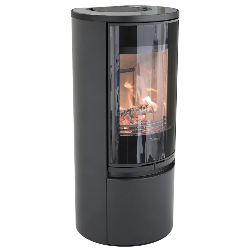 Plieninė krosnelė Nibe Contura C510:2 G Style, juoda, 3 - 7 kW