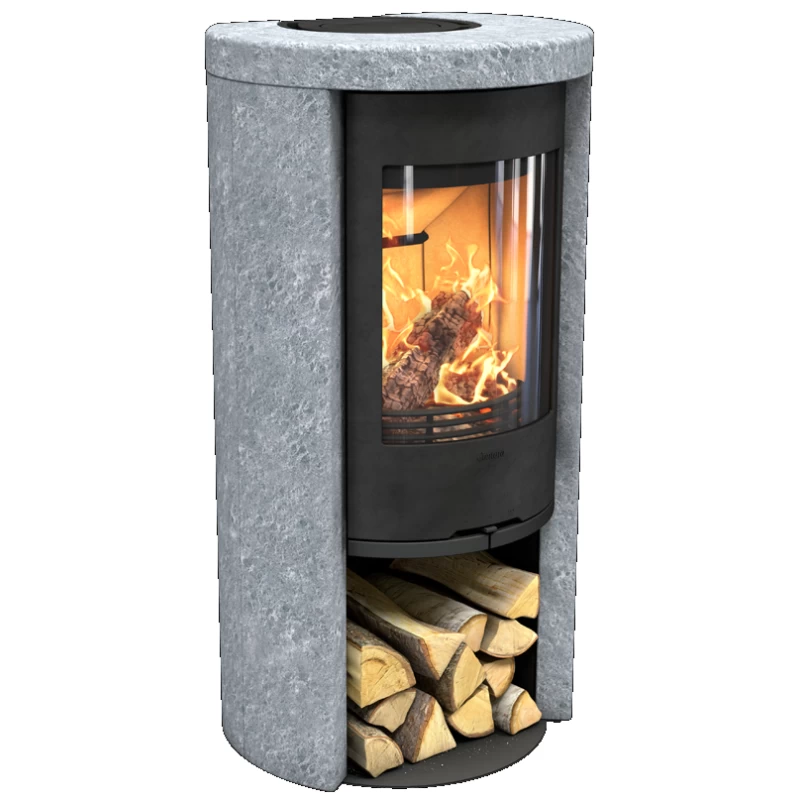 Plieninė krosnelė Nibe Contura C520T, pilka, 3 - 7 kW