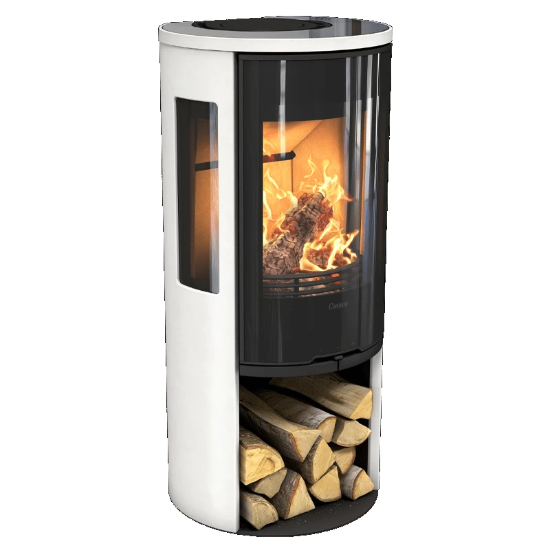 Plieninė krosnelė Nibe Contura C556:2 G Style, balta, 3 - 7 kW