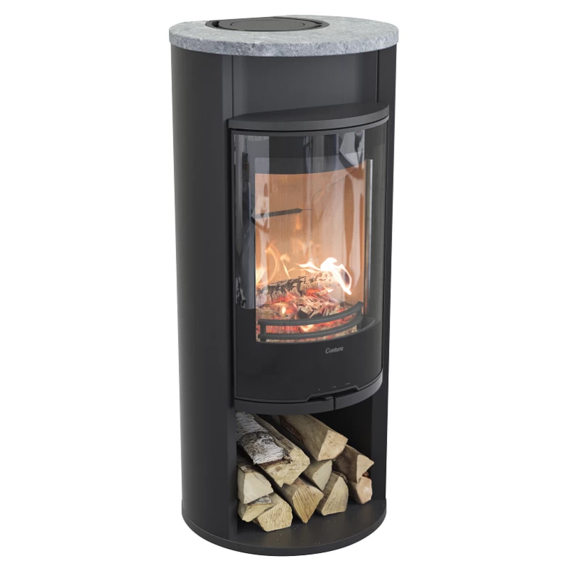 Plieninė krosnelė Nibe Contura C610:3 G Style, juoda, 3 - 9 kW