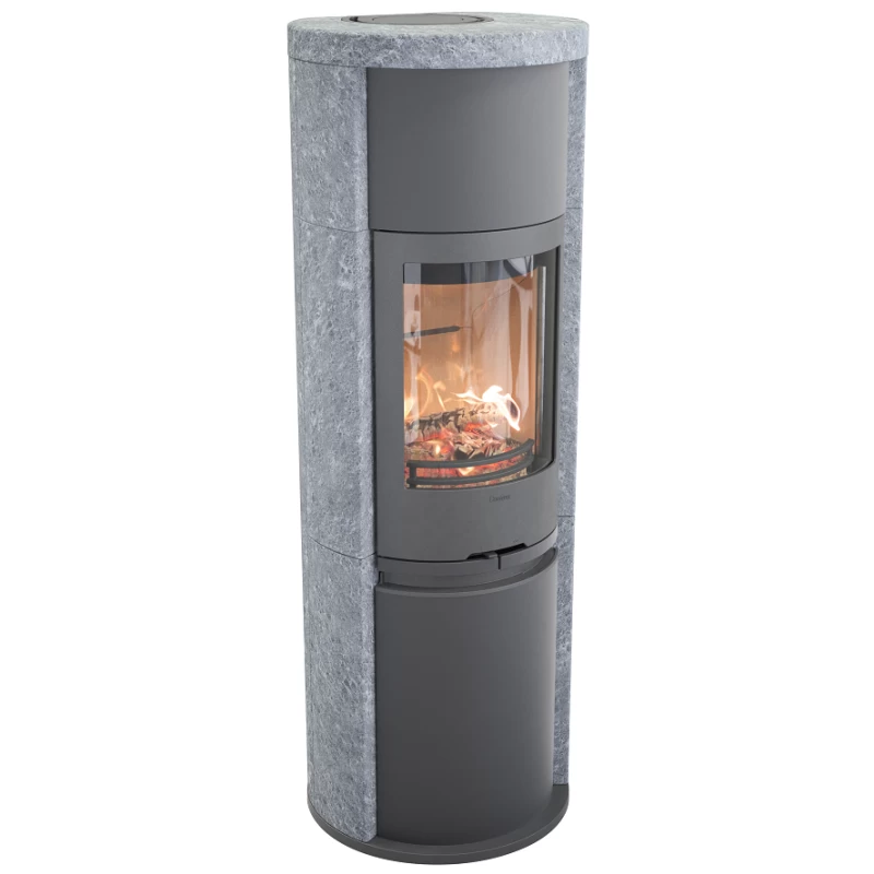 Plieninė krosnelė Nibe Contura C690T, pilka, 3 - 9 kW