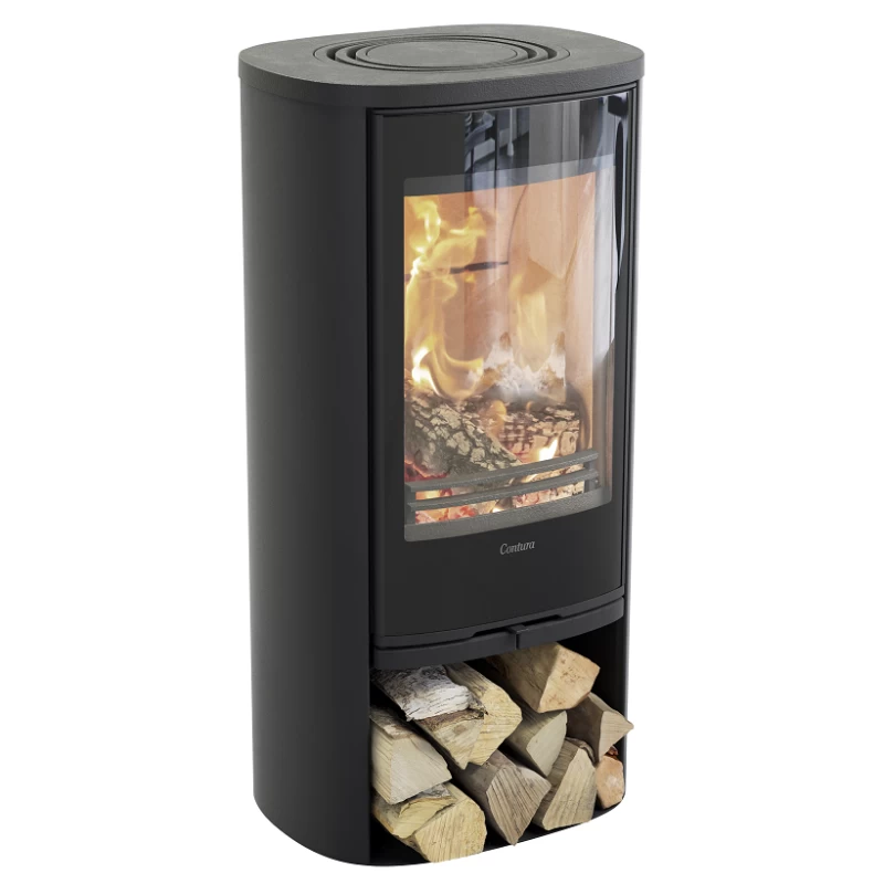 Plieninė krosnelė Nibe Contura C810G:1 Style, juoda, 3 - 7 kW