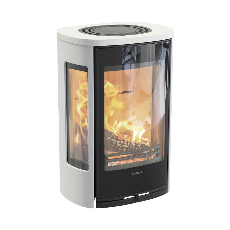 Plieninė krosnelė Nibe Contura C856GW:1 Style, balta, 3 - 7 kW