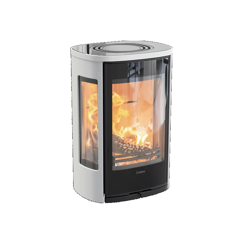 Plieninė krosnelė Nibe Contura C856GW:2 Style, balta, 3 - 7 kW
