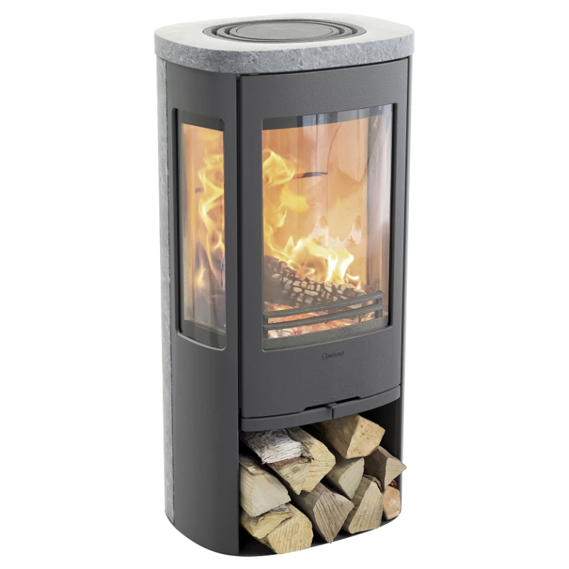 Plieninė krosnelė Nibe Contura C856T Style, pilka, 3 - 7 kW