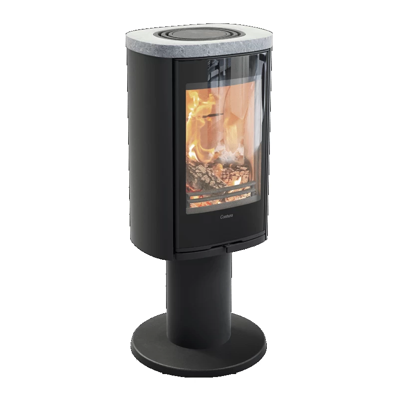 Plieninė krosnelė Nibe Contura C870G:3 Style, juoda, 3 - 7 kW