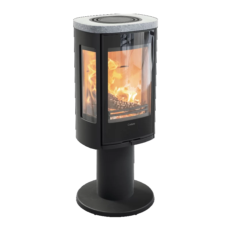 Plieninė krosnelė Nibe Contura C886G:3 Style, juoda, 3 - 7 kW