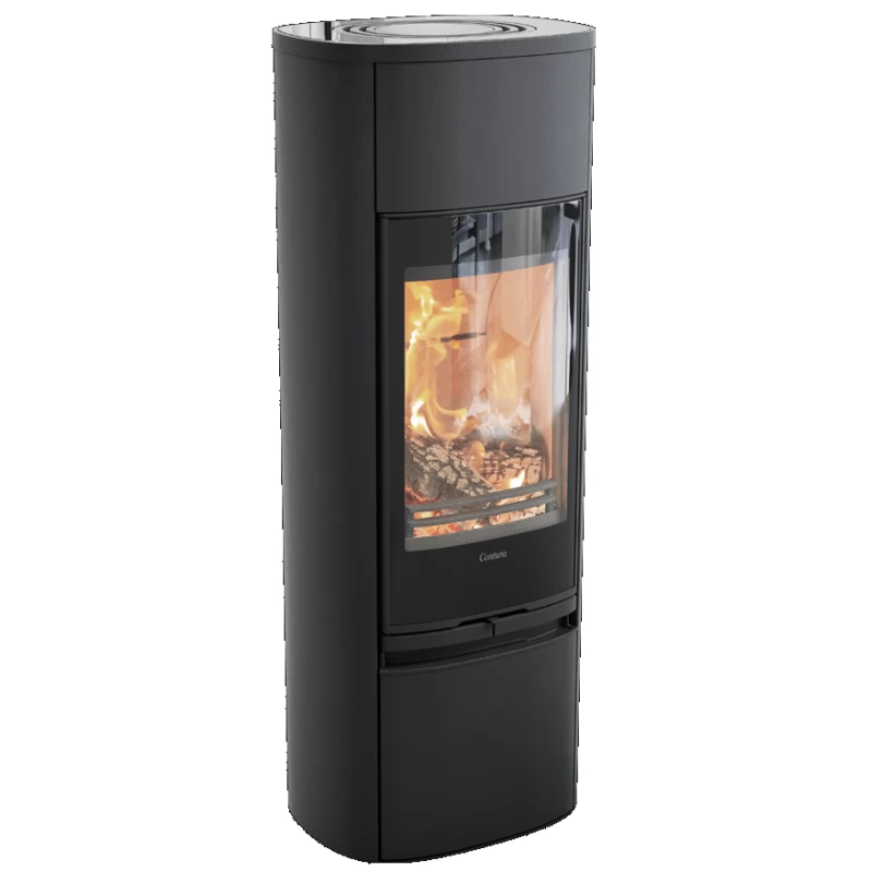 Plieninė krosnelė Nibe Contura C890G:2 Style, juoda, 3 - 7 kW