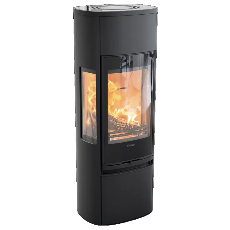 Plieninė krosnelė Nibe Contura C896G:2 Style, juoda, 3 - 7 kW