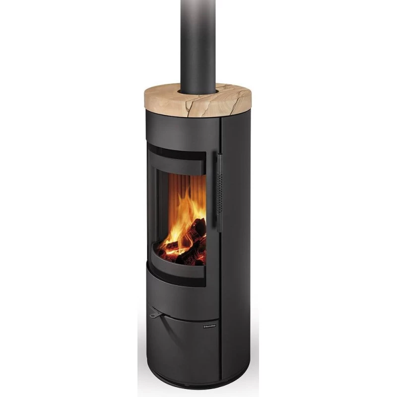 Plieninė krosnelė Romotop Alea 04, smėlio akmens apdaila